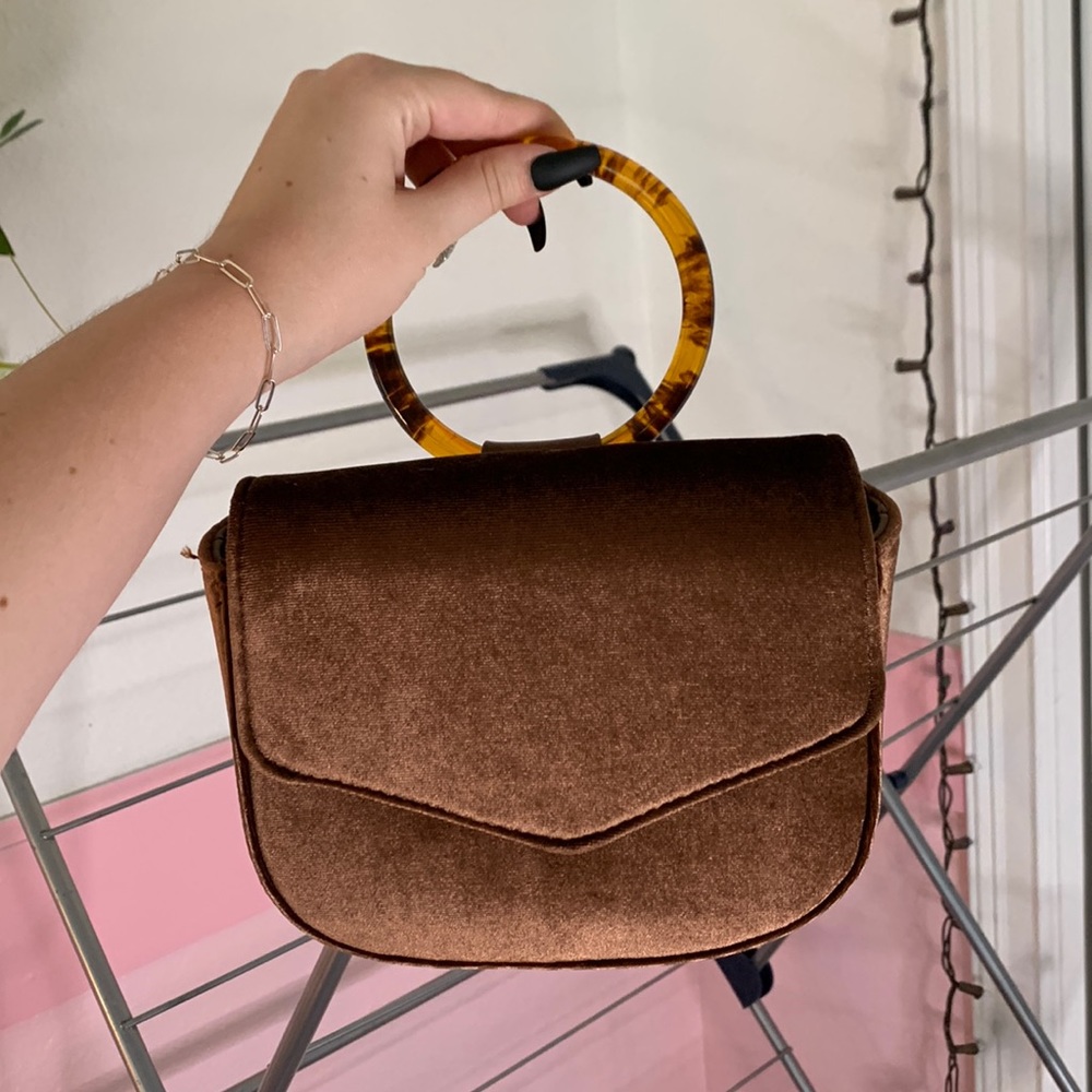 NWOT Anthropologie Velvet Purse